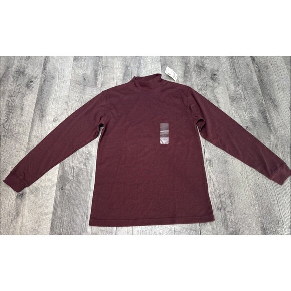 Vintage High Neck Shirts Mens Small Knit‎ Long Sleeve Lot of 2 Retro 90s NEW - Picture 5 of 11